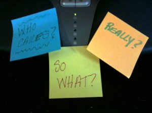 Sticky Notes as a Business Plan aid 