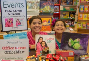 Elisha and Elyssa at their "I LOVE ME!" Book signing 